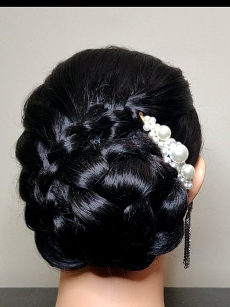 Image of  Women's Hair, Boho Chic Braid, Hairstyles, Bridal, Curly, Natural, Straight, Updo, Vintage