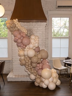 View Beige, Pastel, Pink, White, Colors, Baby Shower, Event Type, Balloon Garland, Balloon Composition, Balloon Wall, Arrangement Type, Balloon Decor - Kristina Martinez, New York, NY