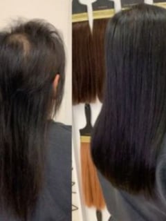 View Black, Hairstyle, Hair Extensions, Hair Length, Long Hair (Mid Back Length), Hair Color, Women's Hair - Maribel , La Habra, CA