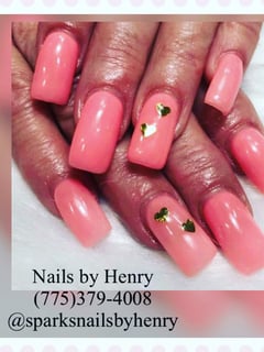 View Nail Length, Nails, Medium, Stickers, Nail Style, Pink, Nail Color - Henry Lopez, Sparks, NV
