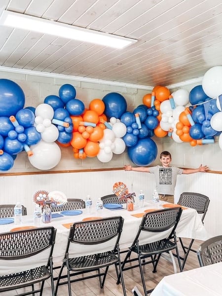 Image of  School Pride, Banner, Balloon Decor, Arrangement Type, Balloon Wall, Balloon Garland, Balloon Arch, Event Type, Birthday, Baby Shower, Wedding, Graduation, Holiday, Valentine's Day, Corporate Event, Accents, Flowers, Characters, Balloon Column