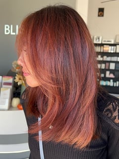 View Haircuts, Red, Balayage, Women's Hair, Hair Color, Layered, Hair Length, Medium Length - Monica Cantu, Peoria, AZ