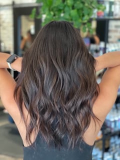 View Brunette Hair, Long Hair (Upper Back Length), Hair Length, Women's Hair, Hair Color - Maddie Hofer, Scottsdale, AZ