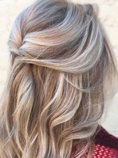 View Women's Hair, Balayage, Hair Color, Medium Length, Hair Length, Beachy Waves, Hairstyles - Dani , Denver, CO