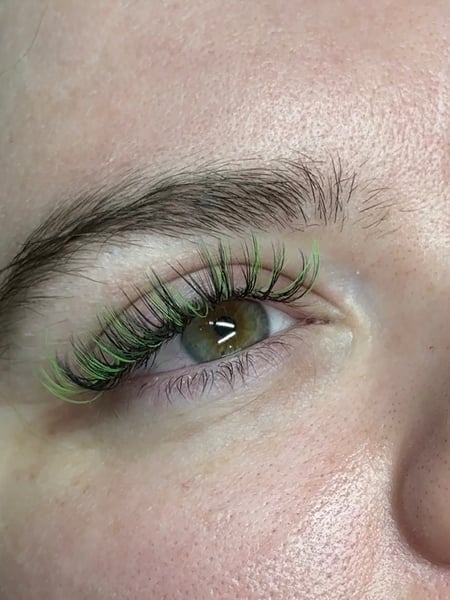Image of  Lashes, Eyelash Extensions Style, Wispy Eyelash Extensions, Textured Lashes, Colored Eyelash Extensions
