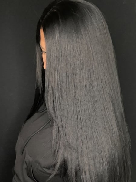 Image of  Women's Hair, Long, Hair Length, Straight, Hairstyles, Keratin, Permanent Hair Straightening