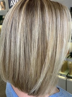 View Women's Hair, Blonde, Hair Color, Balayage, Shoulder Length, Hair Length, Bob, Haircuts, Straight, Hairstyles - Erinn Salewski, Frisco, TX