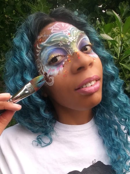 Image of  Face Painting, Characters, Mermaid, Princess, Embellishments, Glitter