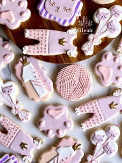 View Cookies, Occasion, Birthday, Children's Birthday, Color, Gold, Pastel, Metallic, Pink, Purple, White, Theme, Animals, Pet - Emily Yetter, North Hollywood, CA