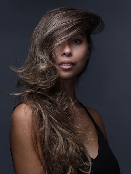 Image of  Layered, Haircuts, Women's Hair, Blowout, Hair Color, Highlights, Foilayage