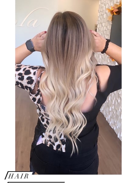 Image of  Women's Hair, Blowout, Haircuts, Balayage, Hair Color, Blonde, Color Correction, Ombré, Beachy Waves, Hairstyles, Permanent Hair Straightening