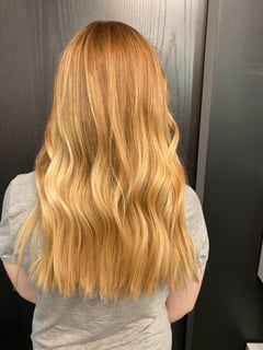 View Balayage, Hairstyles, Beachy Waves, Haircuts, Layered, Hair Length, Long, Ombré, Blonde, Hair Color, Women's Hair - Jenna Miller, Grove City, OH