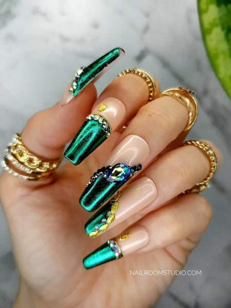 Image of  Nail Length, Nails, Medium, Long, Short, XXL, XL, Nail Style, Nail Art, Airbrush, Hand Painted, Stamps, Color Block, Nail Jewels, French Manicure, Mirrored, Reverse French, Stencil, Accent Nail, Ombré, Stickers, Mix-and-Match, 3D, Treatment, Paraffin Treatment, Nail Color, White, Yellow, Gold, Neon, Light Green, Metallic, Glass, Beige, Green, Blue, Purple, Pink, Black, Matte, Glitter, Pastel, Red, Orange, Brown, Clear, Manicure, Nail Finish, Gel, Acrylic, Dip Powder, Pedicure, Nail Shape, Round, Squoval, Edge, Arrowhead, Mountain Peak, Oval, Stiletto, Square, Almond, Coffin, Ballerina, Lipstick, Flare