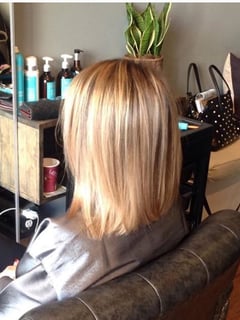 View Hairstyles, Women's Hair, Highlights, Hair Color, Blonde, Shoulder Length, Haircuts, Straight - Kelly , New York, NY