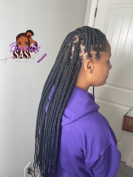Image of  Women's Hair, Hairstyles, Braids (African American), Protective, 4B, Hair Texture, 4C, 2A, 2B, 2C, 3A, 3B, 3C, 4A