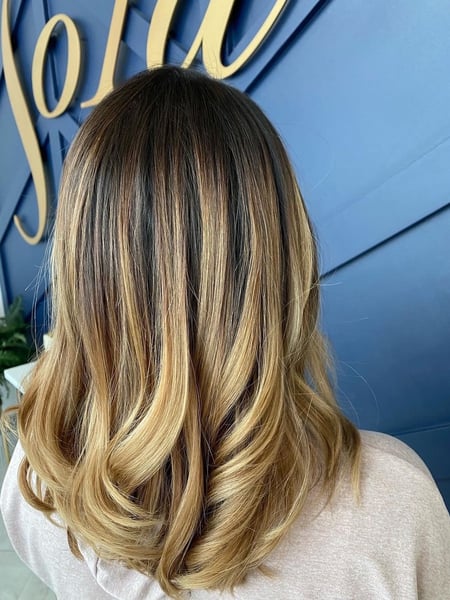 Image of  Women's Hair, Balayage, Hair Color, Brunette, Blonde, Color Correction