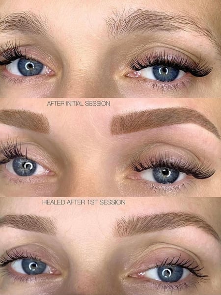Image of  Ombré, Brows, Microblading, Tattoos, Tattoo Style, Tattoo Bodypart, 3D, Aesthetic, Realism, Face 