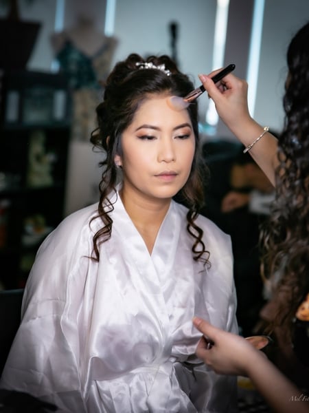 Image of  Blowout, Hairstyles, Updo, Boho Chic Braid, Beachy Waves, Curly, Straight, Women's Hair, Makeup, Red Lip, Bridal, Technique, Airbrush, Look, Daytime, Evening, Bridal, Glam Makeup, Halloween, Natural, Vintage, Male Grooming, Special FX/Effects, Concealer Touch Up