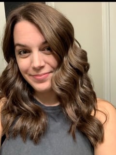 View Red, Ombré, Highlights, Full Color, Foilayage, Fashion Color, Color Correction, Brunette, Women's Hair, Blonde, Black, Blowout, Hair Color, Balayage, Short Ear Length, Hair Length, Silver - Julie Roohi, Wake Forest, NC