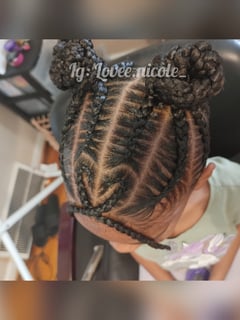View Kid's Hair, Girls, Haircut, French Braid, Hairstyle, Protective Styles, Updo, Braiding (African American) - Alexus H, Detroit, MI