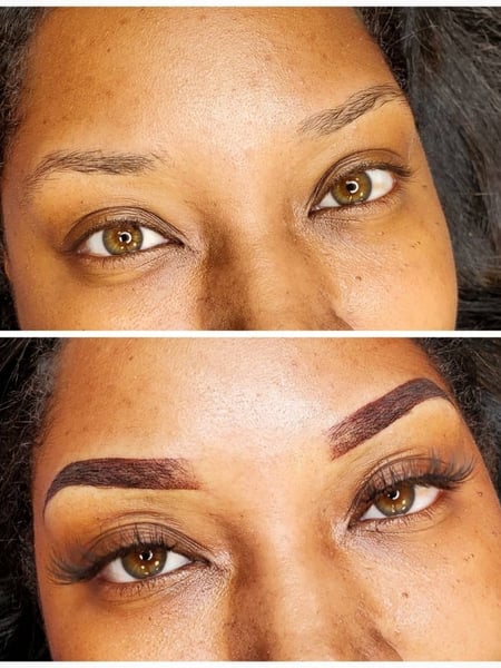 Image of  Brows, Rounded, Brow Shaping, Arched, Microblading, Ombré