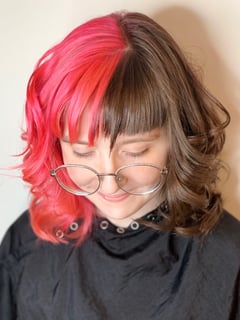 View Women's Hair, Fashion Color, Hair Color, Red, Shoulder Length, Hair Length - Jessica Willson, Ferndale, MI