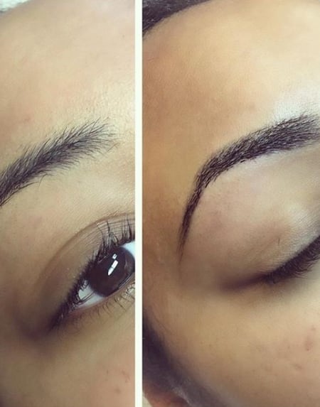 Image of  Brows, Brow Sculpting, Brow Shaping, Rounded, Threading, Brow Technique, Brow Lamination