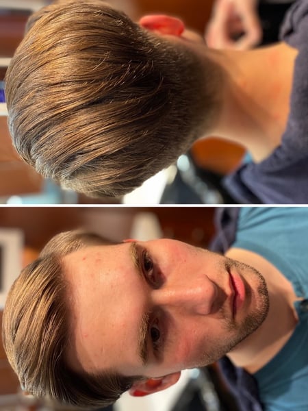 Image of  Short Ear Length Hair, Haircut, Men's Hair, Long Hair