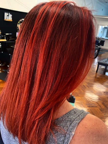 Image of  Red, Hair Color, Women's Hair