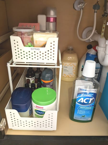 Image of  Professional Organizer, Home Organization, Bathroom, Closet Organization, Medicine Cabinet, Cleaning Supplies