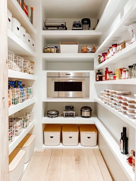 Image of  Professional Organizer, Kitchen Organization, Food Pantry, Spice Cabinet, Baking Supplies, Utensils, Tupperware, Kitchen Shelves