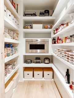 View Utensils, Kitchen Shelves, Professional Organizer, Kitchen Organization, Food Pantry, Spice Cabinet, Baking Supplies, Tupperware - DwellWell , New York, NY