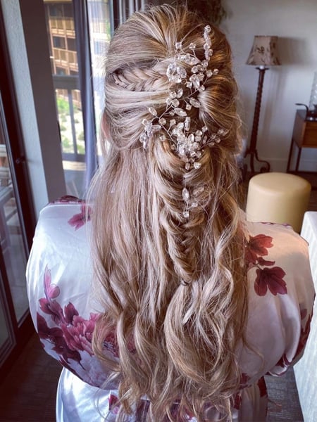 Image of  Women's Hair, Updo, Hairstyles, Hair Extensions, Curly, Bridal