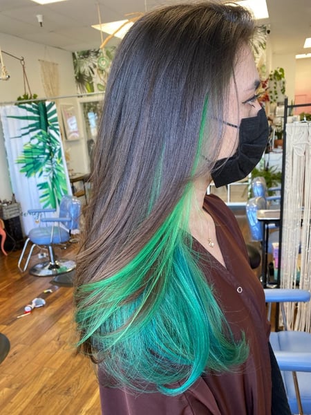 Image of  Layered, Haircuts, Women's Hair, Blowout, Keratin, Permanent Hair Straightening, Blunt, Straight, Hairstyles, Natural, Hair Extensions, Brunette, Hair Color, Foilayage, Highlights, Full Color, Color Correction, Black, Fashion Color, Ombré, Blonde, Balayage, Hair Length, Long, Short Chin Length, Shoulder Length, Medium Length, Hair Restoration