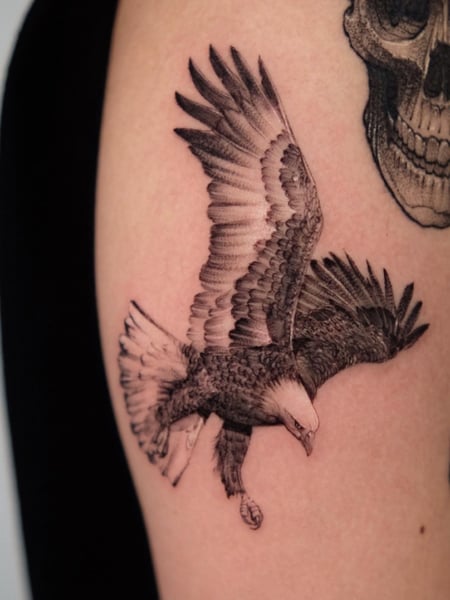 Image of  Tattoos, Tattoo Style, Tattoo Bodypart, Tattoo Colors, Black & Grey, Arm , Black 