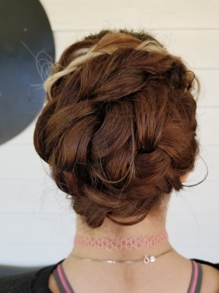Image of  Updo, Hairstyles, Women's Hair, Boho Chic Braid, Curly
