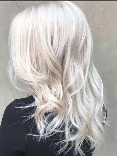 Image of  Women's Hair, Blonde, Hair Color, Full Color, Color Correction, Medium Length, Hair Length
