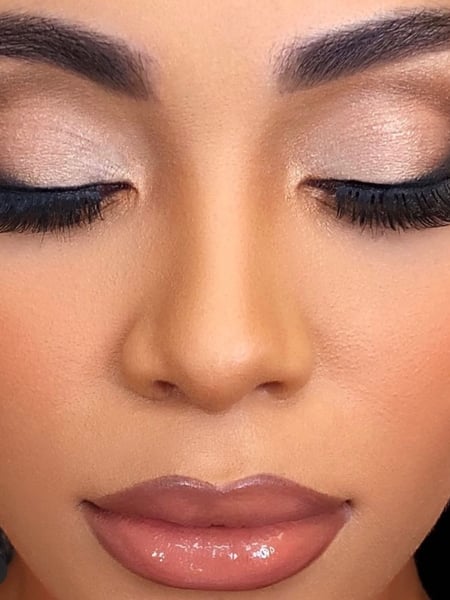 Image of  Makeup, Fair, Skin Tone, Glam Makeup, Look, Evening, Blue, Colors, White, Purple, Pink