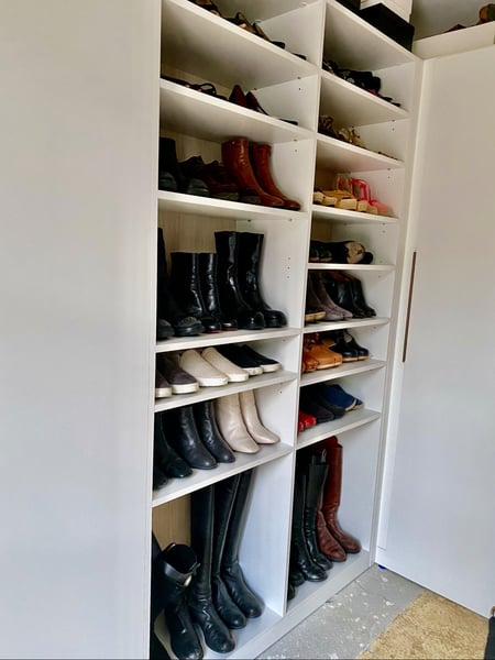 Image of  Professional Organizer, Home Organization, Master Closet, Closet Organization, Shoe Shelves