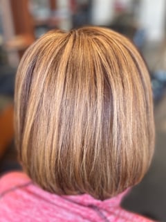 View Women's Hair, Blowout, Hair Color, Blonde, Brunette, Color Correction, Foilayage, Full Color, Highlights, Red, Hair Length, Short Ear Length, Short Chin Length, Shoulder Length, Haircuts, Bangs, Blunt, Bob, Layered, Hairstyles - Brenda Benfield, Severna Park, MD