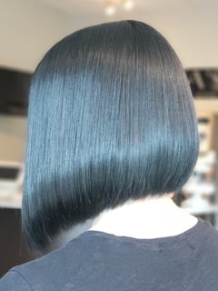 View Blunt (Women's Haircut), Hair Length, Short Hair (Chin Length), Full Color, Brunette Hair, Hair Color, Black, Women's Hair, Haircut, Bob - Yuliya Martin, Clarksville, TN
