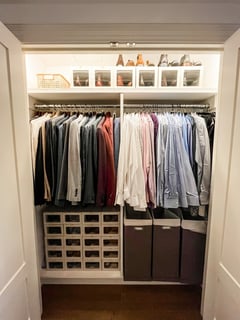 View Hanging Clothes, Shoe Shelves, Folded Clothes, Closet Organization, Professional Organizer - DwellWell , New York, NY