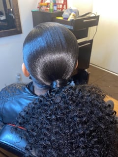 View Women's Hair, Hairstyles, Hair Extensions, Updo, Weave, Hair Texture, 4C, 4B, Silk Press, Permanent Hair Straightening - Stephanie Collins, Los Angeles, CA