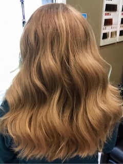 View Women's Hair, Hair Length, Long Hair (Upper Back Length), Full Color, Highlights, Hair Color, Beachy Waves, Hairstyle, Layers, Haircut - Stefanie Bergman, Phoenix, NY