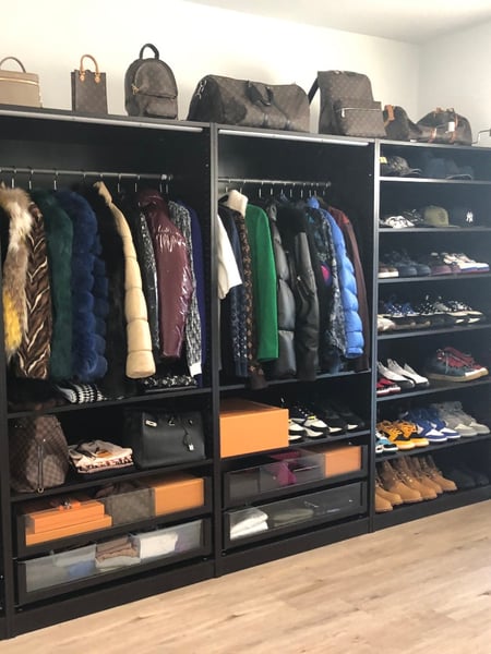 Image of  Closet Organization, Hanging Clothes, Shoe Shelves, Folded Clothes, Jewelry, Handbags, Hats, Professional Organizer