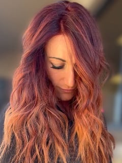 View Red, Hair Color, Women's Hair, Balayage - Lysette Nazworth, Fort Worth, TX