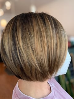 View Balayage, Hair Color, Women's Hair, Blowout, Straight, Hairstyle, Layers, Bob, Haircut, Short Hair (Chin Length), Hair Length, Ombré, Foilayage, Full Color, Brunette Hair, Blonde - Anthony Barbuto, San Francisco, CA