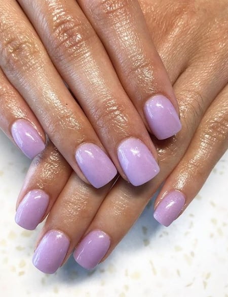 Image of  Nails, Manicure, Pastel, Nail Color, Purple, Gel, Nail Finish, Short, Nail Length, Square, Nail Shape