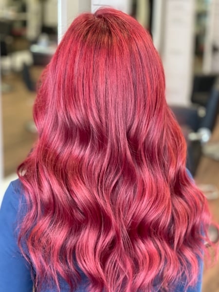 Image of  Women's Hair, Fashion Color, Hair Color, Red