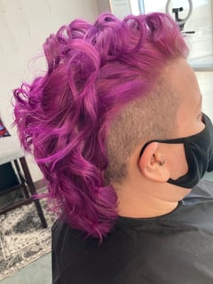 View Women's Hair, Color Correction, Hair Color, Fashion Color, Full Color, Short Ear Length, Hair Length, Pixie, Shaved, Haircuts, Curly, Hairstyles, Updo - Kate Michaels, Lakewood, OH